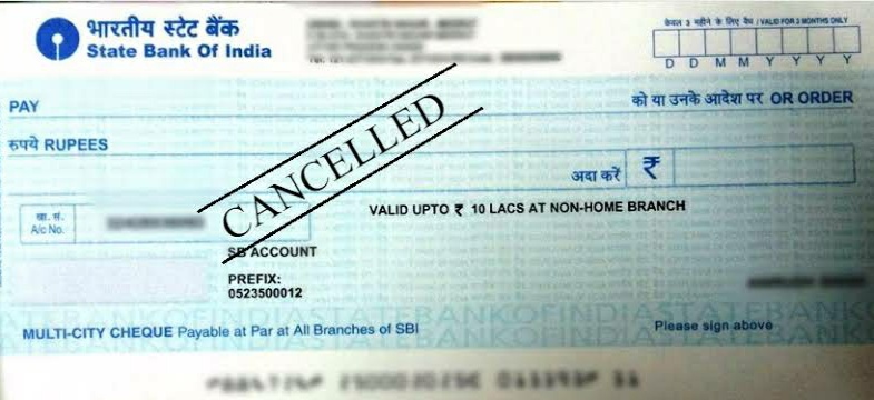 Cancel cheque photo, sbi cancelled cheque photo image